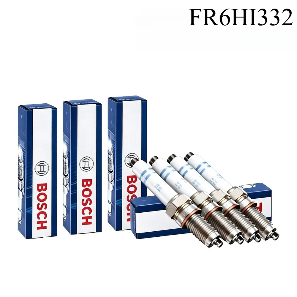 Bosch Spark Plug Iridium - ボッシュ FR6HI332 ダブルイリジウムスパークプラグ。フォルクスワーゲン ゴルフ6、パサート、シロッコ、ポロ、シュコダ車のイグニッションエンジン交換用部品として使用。